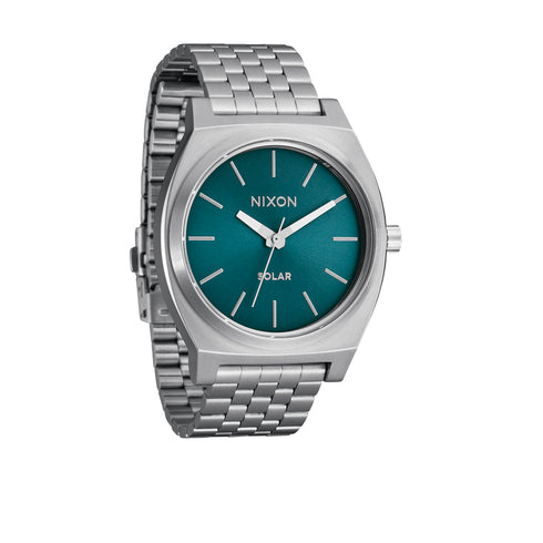 Nixon Time Teller Solar - Silver / Dusty Blue Sunray - Streetart.fr